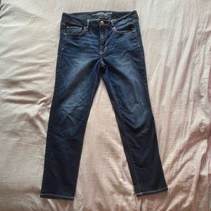dark blue skinny jeans